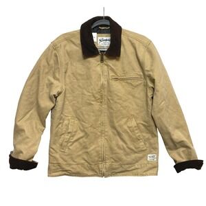 The Stronghold Los Angeles Jacket Mens XS Tan Brown Corduroy Collar Workwear